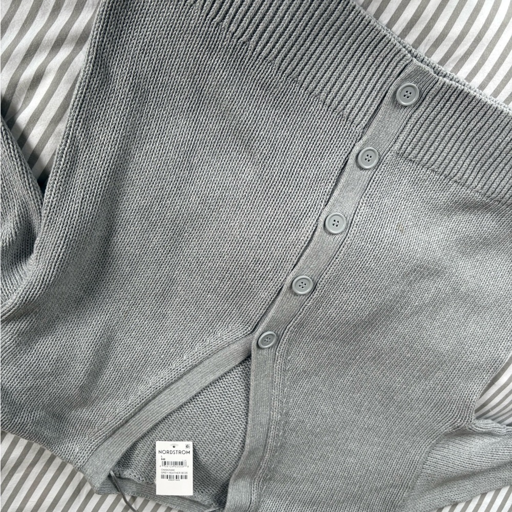 Caslon Light Gray Button-Up Cardigan - Picture 4 of 8